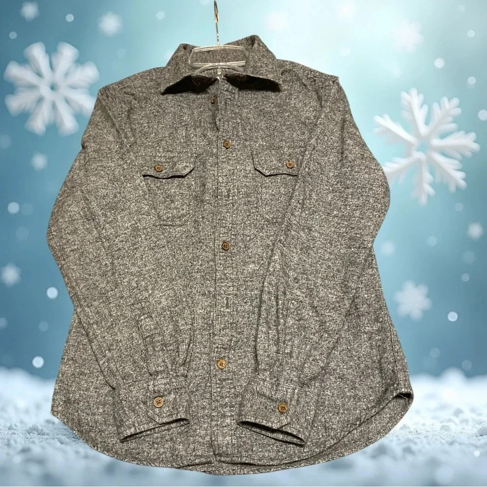 Mossimo Supply Co Men’s Button Up Shirt Long Sleeve Cotton Grey Size Small